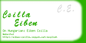 csilla eiben business card